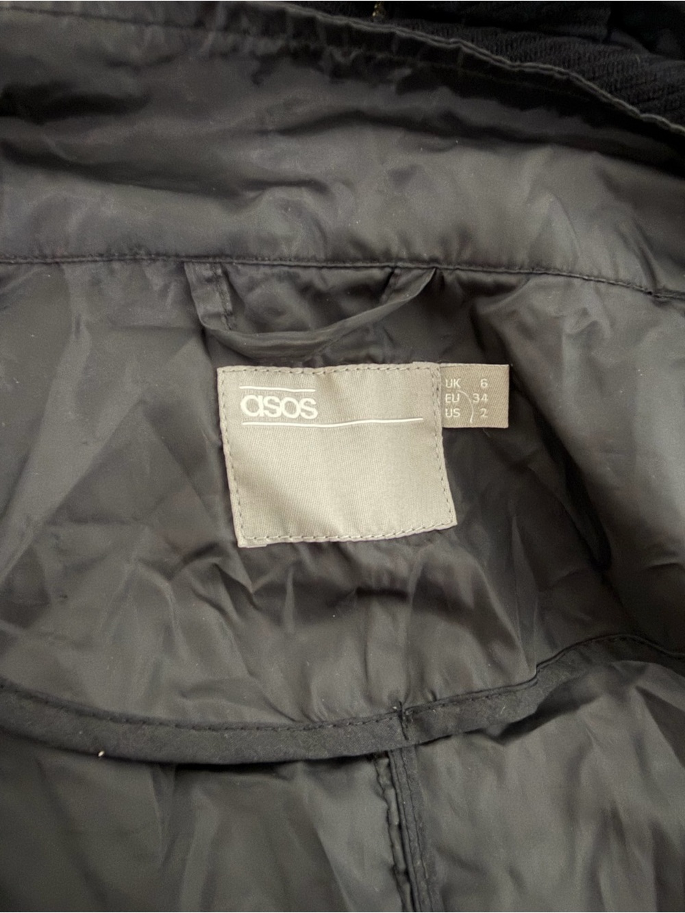 ASOS Black Full-Zip Lightweight Utility Jacket - Picture 3 of 4